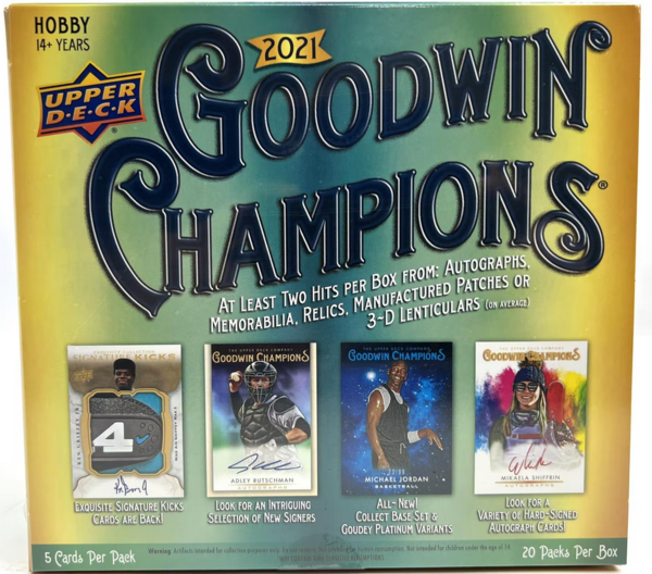 2021 Upper Deck Goodwin Champions Hobby Box Sealed - possible Jordan, Osaka, Griffey Jr., Exquisite